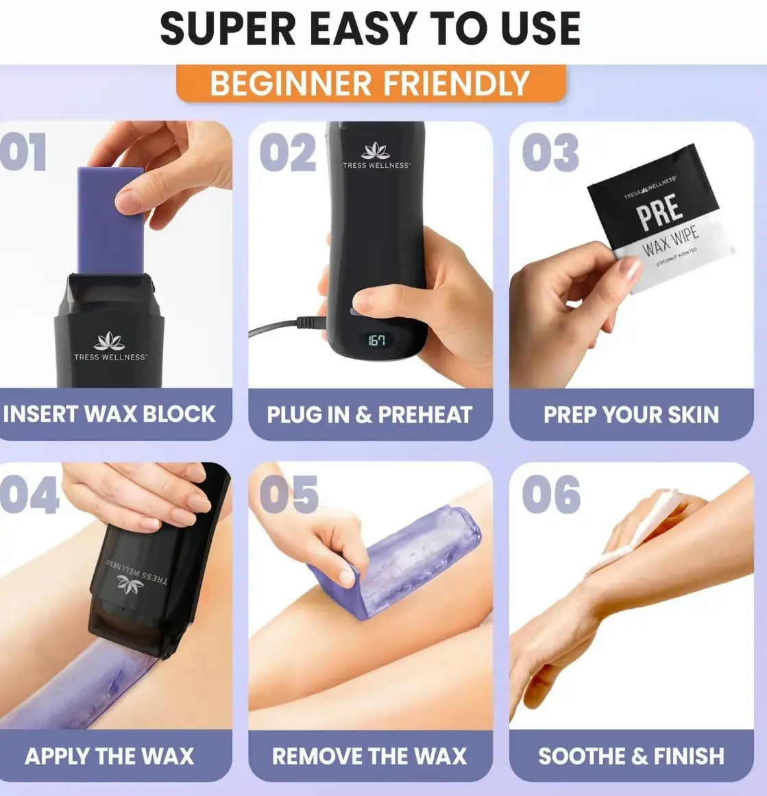 Hard Wax Roller for Hair Removal – Roll On Wax Kit for Women (Body & Bikini Line) - Image 4