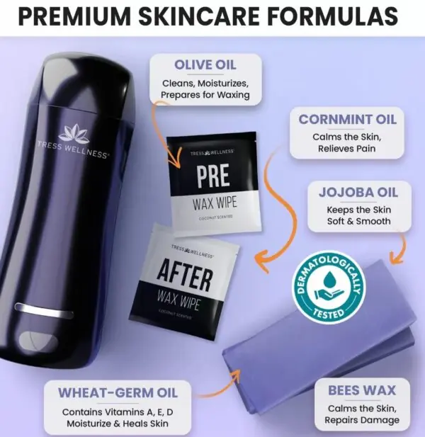 Hard Wax Roller for Hair Removal – Roll On Wax Kit for Women (Body & Bikini Line) - Image 5