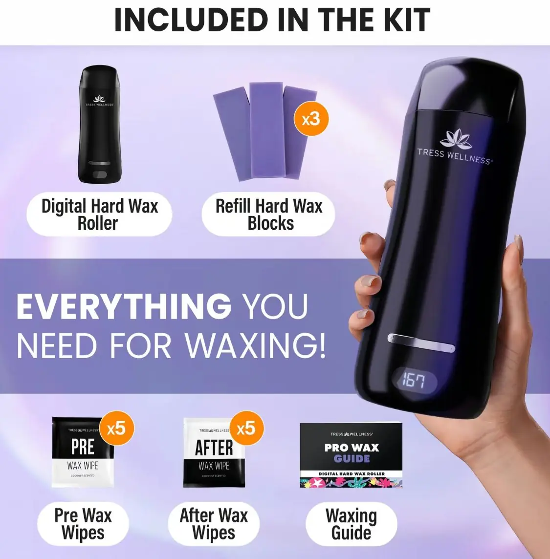 Hard Wax Roller for Hair Removal – Roll On Wax Kit for Women (Body & Bikini Line) - Image 7